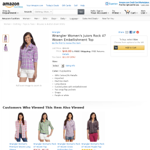 Sample screenshot of amazon garments website using this php screenshot script