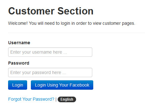 Facebook login integration